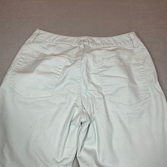 Eddie Bauer Capri Womens 2 Stretch Light Blue Mid Rise Cropped Jean Pants Spring - Picture 11 of 12